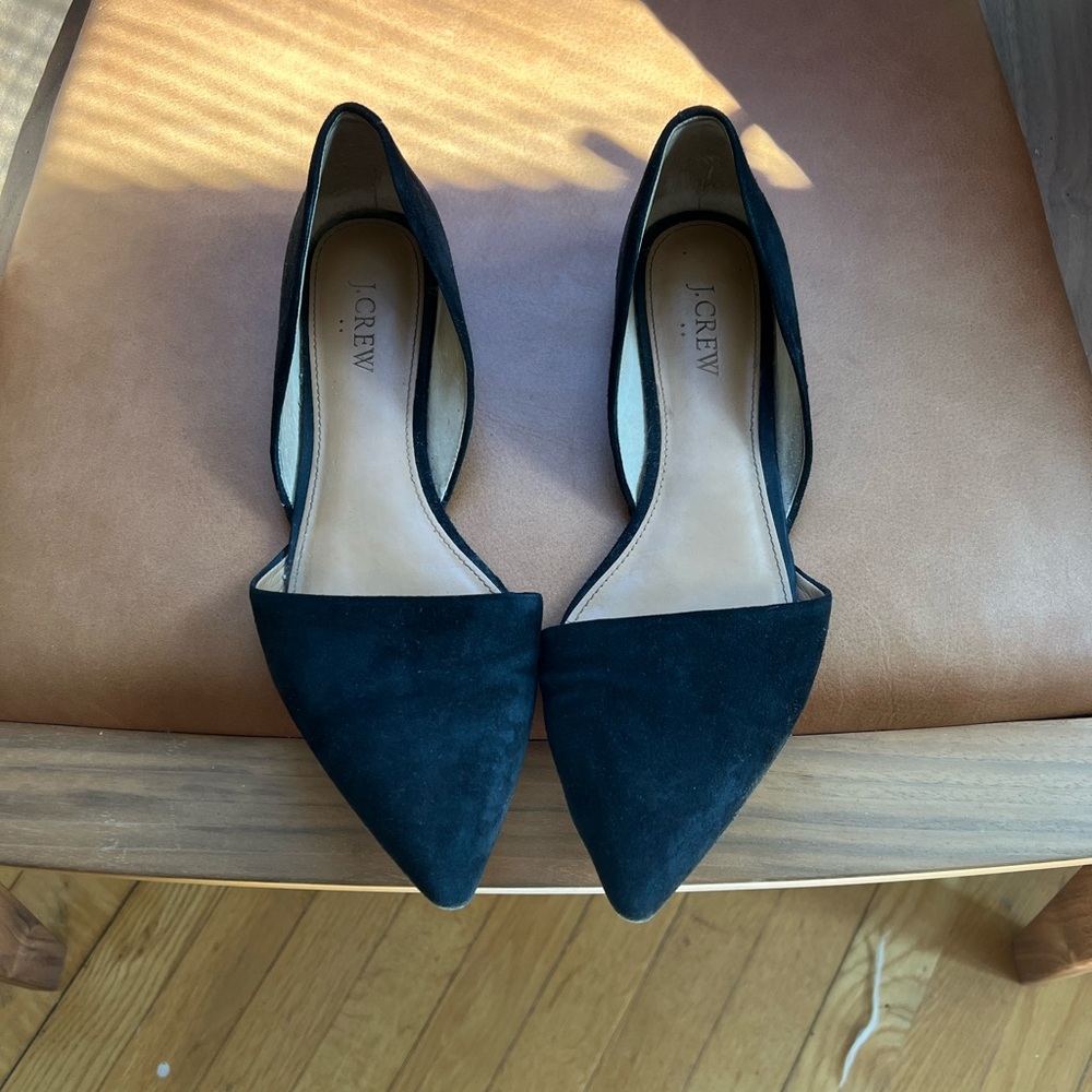J. Crew pointed suede flats